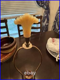 Alacite Vintage Lamp With Finial Gorgeous Condition. Untested Maybe Aladdin