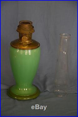 Aladdin 10 Inch Green Vase Lamp Kerosene Lamp Burner Chimney