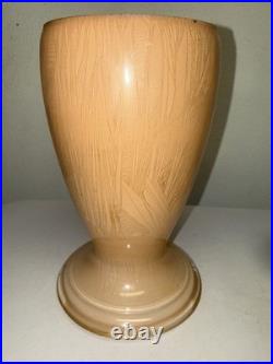 Aladdin 10 Peach / Tan Venetian Art Craft Vase Lamp Variegated Antique Original