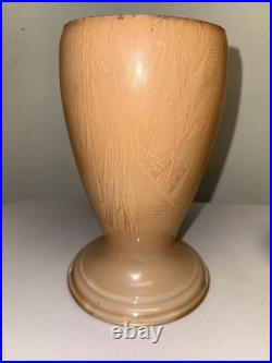 Aladdin 10 Peach / Tan Venetian Art Craft Vase Lamp Variegated Antique Original