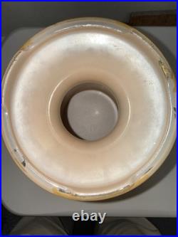 Aladdin 10 Peach / Tan Venetian Art Craft Vase Lamp Variegated Antique Original