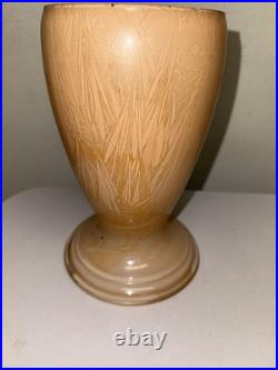 Aladdin 10 Peach / Tan Venetian Art Craft Vase Lamp Variegated Antique Original