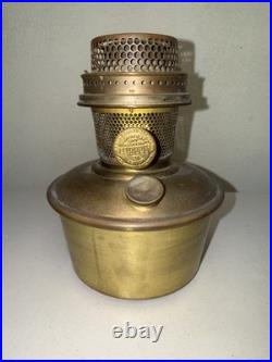 Aladdin 10 Peach / Tan Venetian Art Craft Vase Lamp Variegated Antique Original