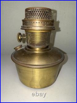 Aladdin 10 Peach / Tan Venetian Art Craft Vase Lamp Variegated Antique Original