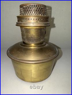 Aladdin 10 Peach / Tan Venetian Art Craft Vase Lamp Variegated Antique Original