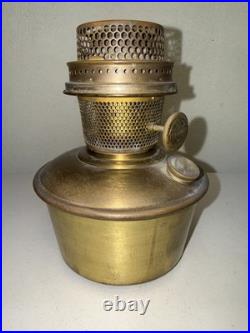 Aladdin 10 Peach / Tan Venetian Art Craft Vase Lamp Variegated Antique Original