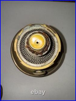 Aladdin 10 Peach / Tan Venetian Art Craft Vase Lamp Variegated Antique Original