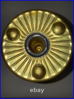 Aladdin 10 Peach / Tan Venetian Art Craft Vase Lamp Variegated Antique Original