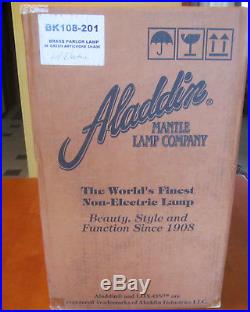 Aladdin 100th Anniv. 1908-2008 Parlor Lamp Brass withGreen shade Elec. & Kerosene