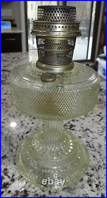 Aladdin 104 Colonial Kerosene Oil Lamp Clear Glass w Good B Burner 1933 Antique
