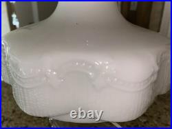 Aladdin 107 Cathedral Model B 1934 Clear Footed Electrified Lamp W Drape Shade