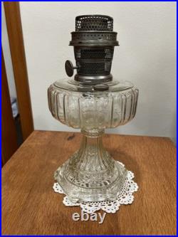 Aladdin 107 Cathedral Model B 1934 Clear Footed Kerosene Oil Lamp