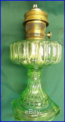 Aladdin #108 Green Cathedral Kerosene Lamp Made In 1934 Only