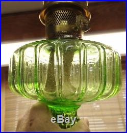 Aladdin #108 Green Cathedral Kerosene Lamp Made In 1934 Only