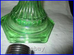 Aladdin 108 Green Cathedral Oil Lampblacklite Green