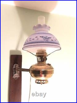 Aladdin # 11 oil lamp electrified vintage. Wall Mount