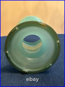 Aladdin 1230A Green Alpha Art Glass Model 12 Vase Oil Lamp 10 1/4