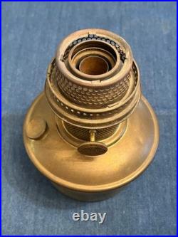 Aladdin 1230A Green Alpha Art Glass Model 12 Vase Oil Lamp 10 1/4