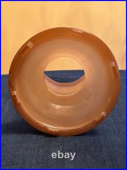 Aladdin 1231A Amber Apha Art Glass Model 12 Vase Oil Lamp 10 1/4