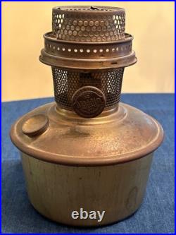 Aladdin 1231A Amber Apha Art Glass Model 12 Vase Oil Lamp 10 1/4