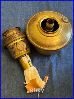 Aladdin 1243 Green Venetian Art Craft Model 12 Vase Oil Lamp 10 1/4