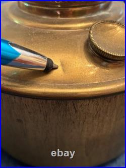 Aladdin 1245 Peach Venetian Art Craft Model 12 Vase Oil Lamp 10 1/4