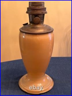 Aladdin 1245 Tan Model 12 Vase Oil Lamp 10 1/4