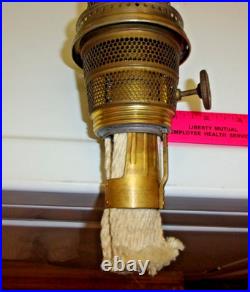 Aladdin 1930's Jadeite Green Corinthian Oil Lamp. Model B Burener Chicago, ILL