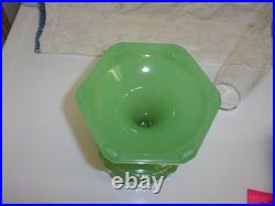 Aladdin 1930's Jadeite Green Corinthian Oil Lamp. Model B Burener Chicago, ILL
