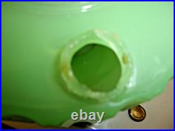 Aladdin 1930's Jadeite Green Corinthian Oil Lamp. Model B Burener Chicago, ILL