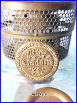 Aladdin 1932 Clear Washington Drape MODEL'A' Lamp withNU-TYPE Burner & Shade Ring