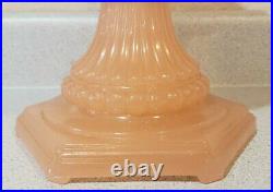 Aladdin 1934 Cathedral Model B-112 Pastel Flesh Moonstone Kerosene/Oil Lamp Font