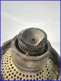 Aladdin 1935 #102 Green Beta Crystal Corinthian Oil Lamp Nickle Model B Burner