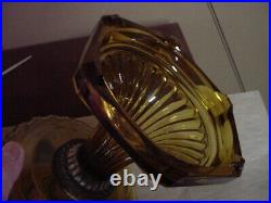 Aladdin 1935-36 Antique Amber Corinthian kerosene Lamp Base