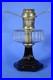Aladdin 1935-36 B-104 Corinthian Clear/Black Foot Oil Lamp Nickle Model B Burner