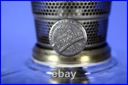 Aladdin 1935-36 B-104 Corinthian Clear/Black Foot Oil Lamp Nickle Model B Burner