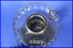 Aladdin 1935-36 B-104 Corinthian Clear/Black Foot Oil Lamp Nickle Model B Burner