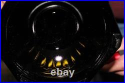 Aladdin 1935-36 B-104 Corinthian Clear/Black Foot Oil Lamp Nickle Model B Burner