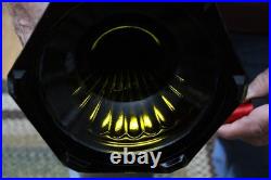 Aladdin 1935-36 B-104 Corinthian Clear/Black Foot Oil Lamp Nickle Model B Burner