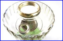 Aladdin 1935-36 B-105 Corinthian Clear/Green Foot Oil Lamp Nickle Model B Burner