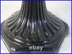 Aladdin 1935 Clear Font Black foot Corinthian Oil Lamp Model B Burner chimney B