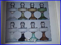 Aladdin 1935 Clear Font Green foot Corinthian Oil Lamp Model B Burner chimney B