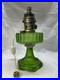 Aladdin 1935 Green Crystal Corinthian Oil Lamp Nickle Model B Burner Electric