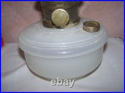 Aladdin 1936-37 Model B White Moonstone Hanging Oil Lamp Font No Dimple Feet