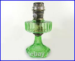 Aladdin 1936 Model B-102 Green Crystal Corinthian Lamp, Kerosene/Oil Lamp