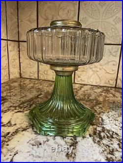 Aladdin 1936 Model B-105 Green, Clear Beta Kerosene Corinthian Lamp, Oil Lamp