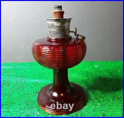 Aladdin 1937 Model B Ruby Beta Crystal Beehive Kerosene Lamp, Oil Lamp