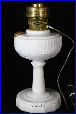 Aladdin 1940-49 B-75 Post War Alacite V-Foot Oil Lamp withBrass Electric Burner