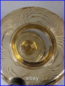 Aladdin 1940 #B-52 Amber Crystal Filigree Stem Washington Drape No Burner