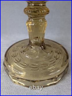 Aladdin 1940 #B-52 Amber Crystal Filigree Stem Washington Drape No Burner